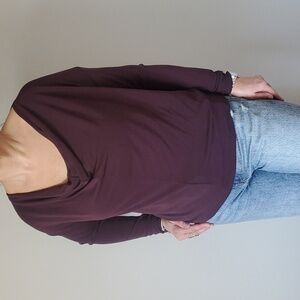 All Saints Elegant Birgundy Long Sleeve Top